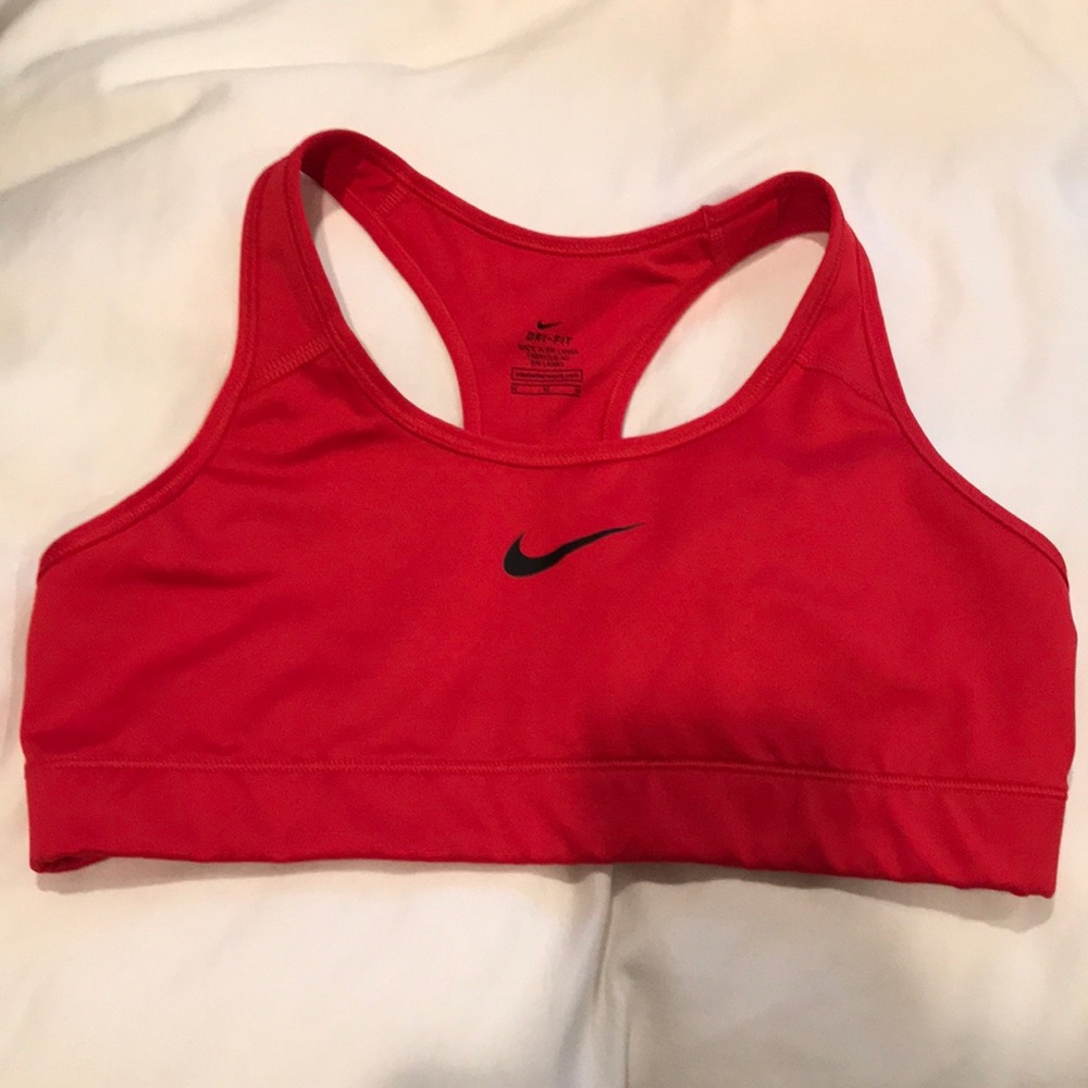Red Nike sports bra